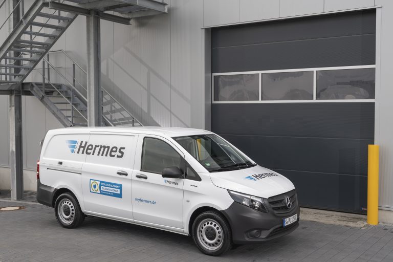 Mercedes-Benz eVito operated by Hermes (Photo: Mercedes-Benz Vans)emobility e-mobility electric transporter delivery van zero emission