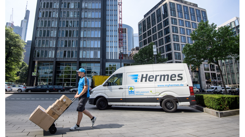 Hermes-Zustellung in Frankfurt