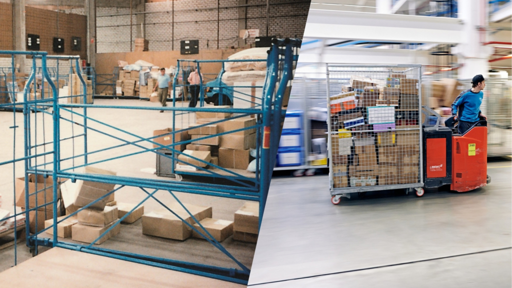 Hermes Depots früher vs. heute (Foto: Hermes)