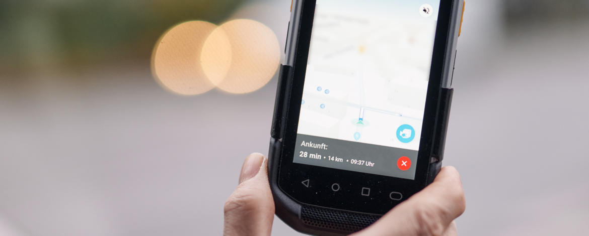 Digitale Tourenplanung im Einsatz in einem Zustellfahrzeug (Foto: Hermes Germany)